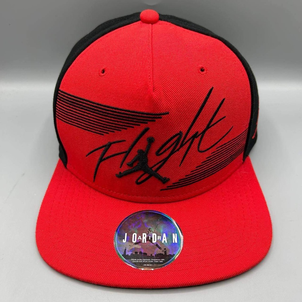 Air Jordan Flight Hat Men Red Black Embroidered Jumpman Snap Back Cap
